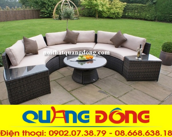 Bộ Sofa Mây Nhựa Ngoài Trời QD-604