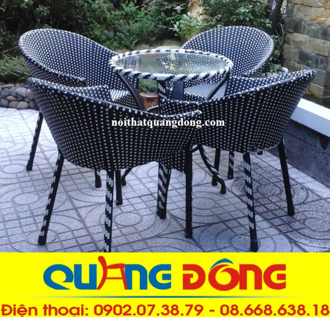  bàn ghế giả mây QD-299