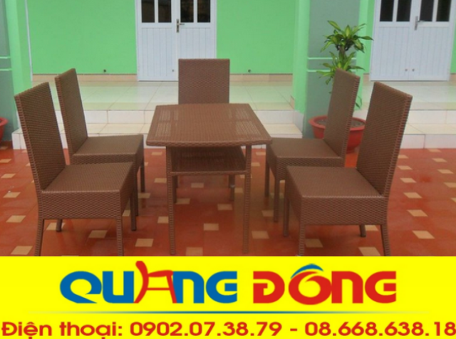  bàn ghế giả mây  QD-261
